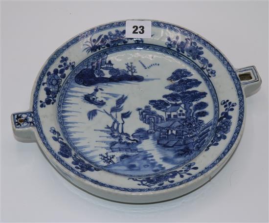 Chinese blue and white warming dish